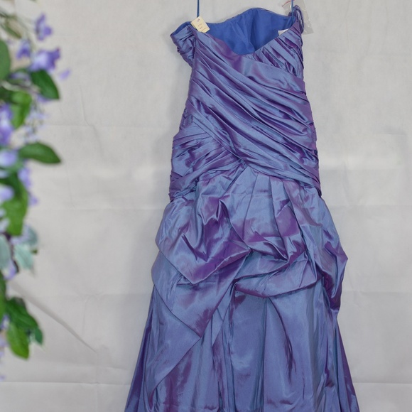 Rouched Purple Prom Dress SZ 16 Symphony of Venus - Picture 7 of 11